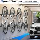 Goovilla Swivel Bike Wall Mount 4 Pack, Space Saving Bike Hangers for Garage with Screw and Easy Installation, Metal Vertical Bike Rack Wall Mount Holds up to 66.2lbs with No-scratch Protection, Black