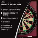 EastPoint Sports Official Size Dart Board Cabinet Set- Easy-Assembly & Complete with 6 Deluxe Steel Tip Darts and Accessories -Premium Darts Set with Scoreboard for Bar Games & Indoor Games, 39.5 Inches X 22 Inches