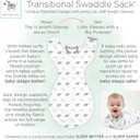 Amazing Baby Transitional Swaddle Sack, Arms Up Half-Length Sleeves & Mitten Cuffs, Swaddle for Newborn Transition to Baby Sleep Sack Wearable Blanket, Small, 0-3 Month, 6-14 lb, On Safari
