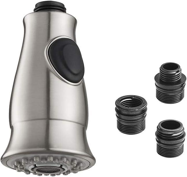 Kitchen Faucet Head Replacement,Kitchen Sink Faucet Sprayer Head Replacement,Pull Down Faucet Sprayer Attachment,Kitchen Faucet Spray Head Nozzle, Brushed Nickel