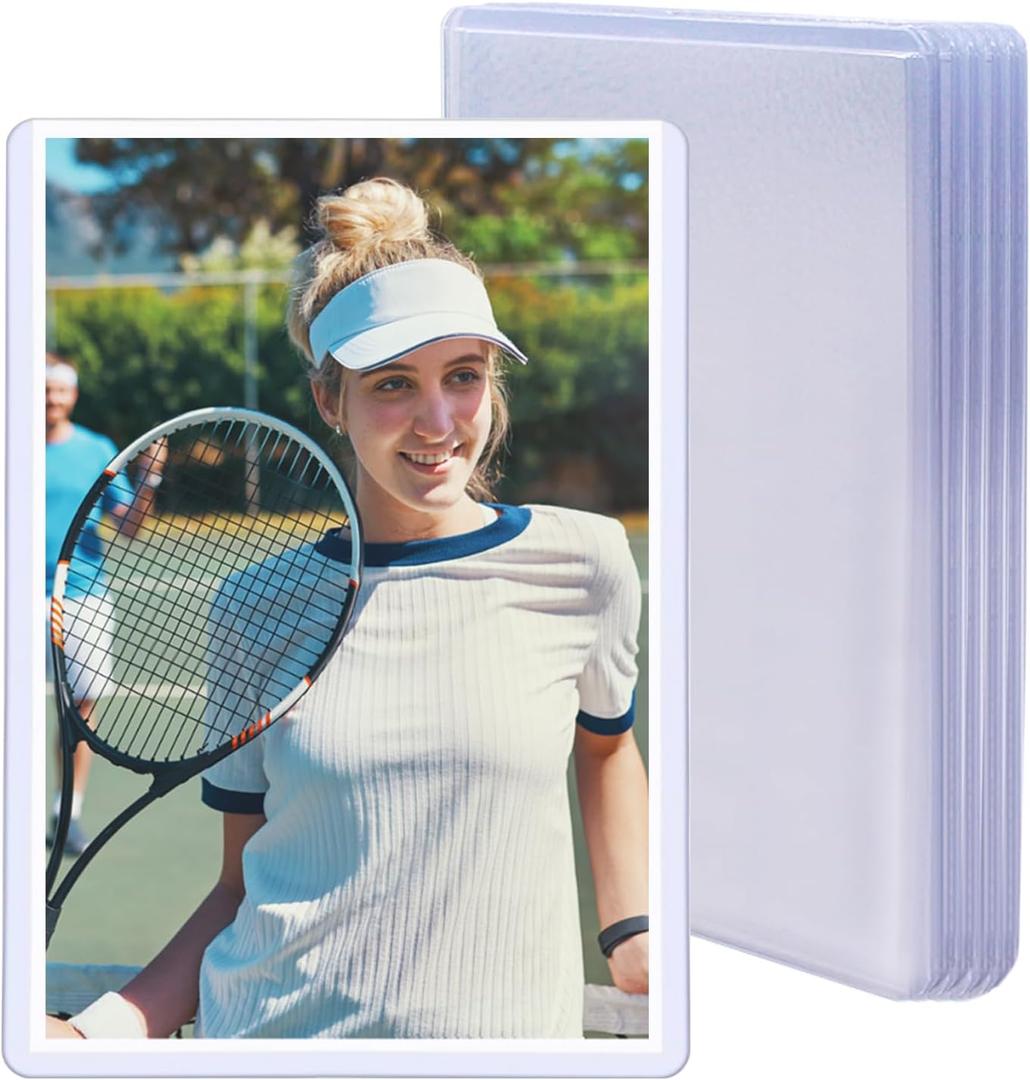4 x 6 Inches Photo Sleeves Rigid Cards Sleeve Protectors Waterproof, Non-Tear Clear Sheet Protectors for Sports Cards, Photos & Trading Cards(20 Pack)