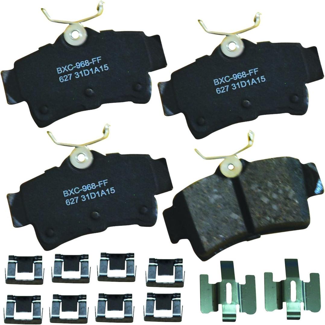 Bendix Premium SBC627 Ceramic Rear Brake Pads for Ford Mustang 2004-1994, Panoz AIV Roadster 2000-1999, Esperante 2007-2001