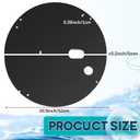 20.5 Inch Sump Pump Cover Plastic Submersible Sump Basic Cover Black Septic Tank Lid for Water Pump Basin Bucket Outdoor Well (Split)