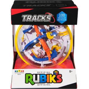 Rubiks Cube, Rubiks Tracks 100 3D Gravity Maze & 3D Puzzle Game with 100 Obstacles, STEM Toy Problem-Solving Brain Teaser, Fidget Toy, Sensory Puzzle for Adults, Teens, Kids, for Ages 8 & Up