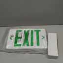 GZRUIYANG Exit Sign With Emergency Lights Green, LED Exit Light With Battery Backup, UL 924 Certified, AC 120/277V, Commercial Lights Combo for Business - 1 Pack (White Housing Green Letter)