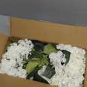 8 Pcs Hydrangea Artificial Flowers Outdoor Silk Bouquets, UV Resistant Faux Hydrangeas Flowers for Table Vase Centerpieces Outside Party Wedding Baby Shower Home Indoor Outdoor Decor (8, White)