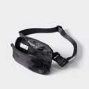 Pander Two Way Zipper Fanny Pack Nylon Everywhere Belt Bag for Women, Water Repellent Waist Packs, Crossbody Bags with Adjustable Strap (Black).