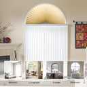 Jlong Arch Half Circle Window Shades Pleated Paper Blinds 48" W x 24" H
