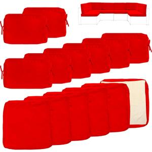 Outdoor Cushion Slipcovers, Waterproof Patio Cushion Covers Replacement, Washable Patio Cushion Covers, Cushion Covers for Patio Furniture with Zipper (Red, 23.6 * 23.6 * 3.5 inches-14) Outdoor Cushion Slipcovers, Waterproof Patio Cushion Covers Replacement, Washable Patio Cushion Covers, Cushion Covers for Patio Furniture with Zipper (Red, 23.6 * 23.6 * 3.5 inches-14)