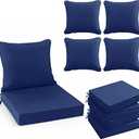 Outdoor Chair Cushions Set Navy Blue