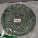 CLEENTABLE Farmhouse Beaded Placemats 13" Round - Decorative Glitz Christmas Beaded Charger Hand Made by Skilled Artisans - A Beautiful Complement to Your Dinner Table Dcor (Green Gold)