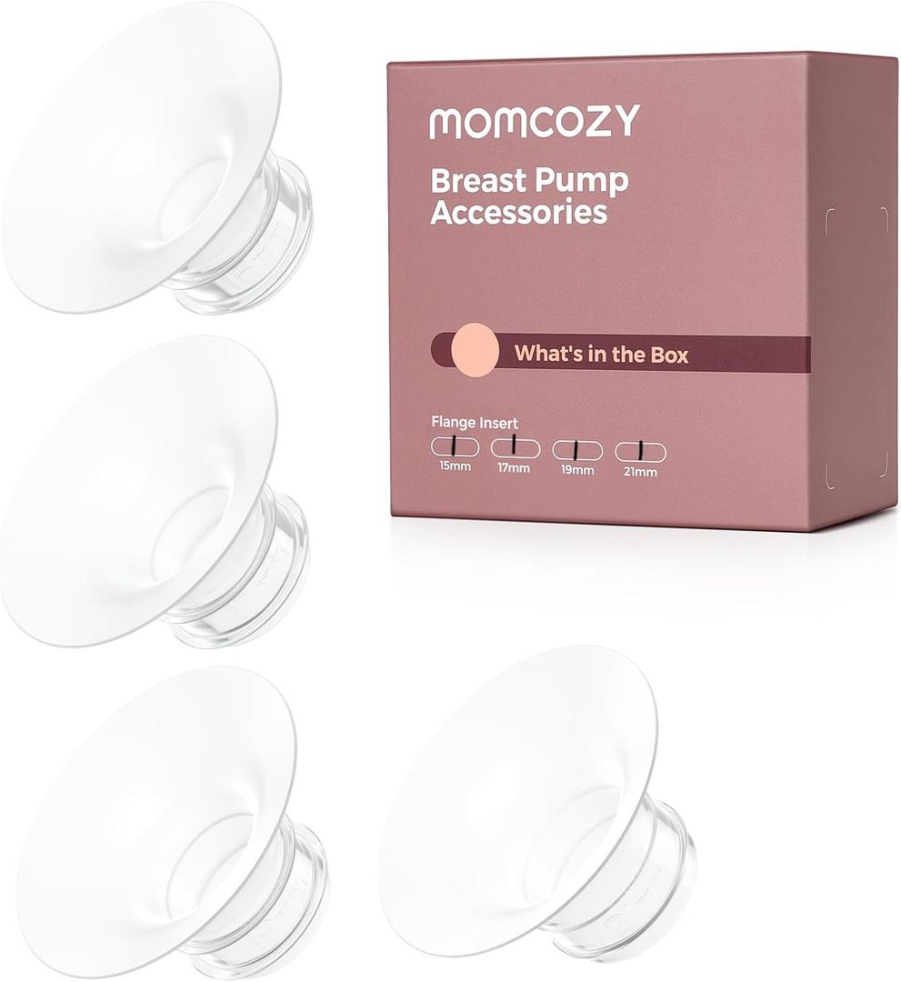 Momcozy M5| M6| M9 Original Replacement Accessories, Food-Grade Silicone & BPA Free, Original Breastfeeding Parts, Inserts 15/17/19/21mm