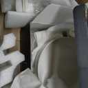 E-far 16 Piece Dinnerware Sets, Plates and Bowls with Pasta Bowls Service for 4, Modern Stoneware Ribbed Dishes for Kitchen Dining, Microwave & Dishwasher Safe, Speckled White