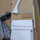 Prepac White Hall Tree, Shoe Cabinet, Storage Cabinet with 9 Shoe Cubbies and 3 Double Coat Hooks 15.5" D x 27" W x 68" H