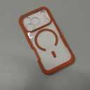 Diaclara Magnetic Designed for iPhone 17 Pro Case 6.3'' [Full Camera Protection] Full Body Bumper,[Compatible with MagSafe] Military Drop Proof Phone Case w/Built-in Screen Protector,Orange