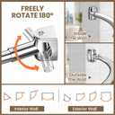 Silver Curved Shower Curtain Rod 42-78 In Adjustable Bowed Shower Rods Rounded Shower Curtain Rod Bathroom, Bathtub, Stall Rust proof, Premium Stainless Steel Need To Drill