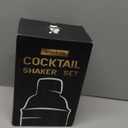 Cocktail Shaker Set, 18/8 Food-Grade Stainless Steel Mixology Bartender Kit 10-Piece Bar Tools with Stylish Bamboo Stand - Rust-Proof & Dishwasher Safe - Professional Martini Shaker Gift for Men, Dad