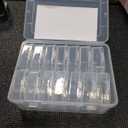 Mathtoxyz Small Bead Organizers, 15 Pieces Plastic Storage Cases Mini Clear Bead Storage Containers Transparent Boxes with Hinged Lid and Rectangle Clear Craft Supply Case