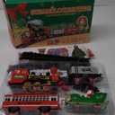 Train Set Kids Electric Train Set, Toy Train with Smoke, Light and Sounds, Christmas Model Train Toy for Ages 3 4 5 6 7 8+ Years Old Boys Gifts, Black