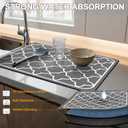 Dish Drying Mats for Kitchen Counter, Waterproof Coffee Mat for Countertop, Under Sink Mats, Coffee Bar Mat Accessories (12" x 19")