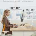 monTEK Single Monitor Arm with USB A/C, Ultrawide Monitor Stand for 17 to 57 Inch Curved Screen, Holds 59.4 lbs, Adjustable Gas Spring Arm, 75/100 VESA Mount, Clamp & Grommet Desk Mount, White