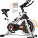 YOSUDA Exercise Bike, Brake Pad Stationary Bike for Home with Exclusive App, Magnetic Indoor Cycling Bike with 300 lb Weight Capacity, Low Noise, Tablet Holder and Fitness Courses for Weight Loss
