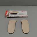 Pedag Viva Mini | 3/4 Leather Arch Support Inserts | Handmade in Germany | Plantar Fasciitis Relief | Heel Cushion | Metatarsal Support Pad | Low Profile Shoe Insoles | Tan | Women US 6/ EU 36