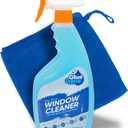 Car Window Cleaner Kit - Includes 500 ml Spray Cleaner and 30cm x 30cm Microfiber Cloth for a Streak-Free Shine, Showroom-Quality Finish - Safe on Tinted Windshields and Car Body Paint