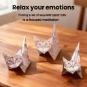 3 x 50-Piece Origami Cat Kit for Kids Ages 8-12, Foldology Origami Paper Setfor Kids Ages 6-8, Child-Safe & Easy to Fold, Cute 3D Desk Pets Gift