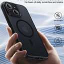 Faiono Magnetic for iPhone 15 Case [Full Camera Protection][Military-Grade Protection][Compatible with MagSafe] Shockproof Protective Slim Phone Case for iPhone 15, Black