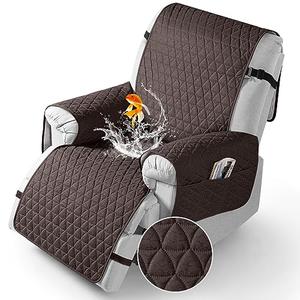 TAOCOCO 100% Waterproof Recliner Chair Covers, Non Slip Recliner Covers that Stay in Place, One-Piece Washable Reclining Chair Cover with Elastic Straps, Camel, Fits 30" Seat Width