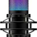 HyperX QuadCast S  RGB USB Condenser Microphone for PC, PS4, PS5 and Mac, Anti-Vibration Shock Mount, 4 Polar Patterns, Pop Filter, Gain Control, Gaming, Streaming, Podcasts, Twitch, YouTube, Discord (Black)