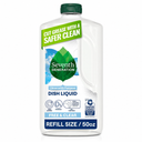 Seventh Generation Dish Soap Refill, Free & Clear, 50 fl oz, 2 Pack, Plant-Based Dishwashing Liquid for Grease & Tough Food Messes, For Sensitive Skin