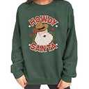 Women's Retro Santa Claus Graphic Pullover Vintage Crewneck, S