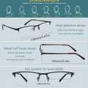 3 pack mens reading glasses anti blue light half frame readers,fashionable mens anti fatigue/UV readers