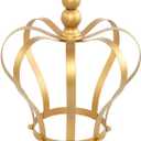 Royal Metal Crown Cake Topper Centerpiece For Christmas Wedding Birthday Festival Party Supplies (Gold)