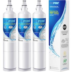 ICEPURE 5231JA2006A Replacement for LG LT600P, KENMORE 9990, 5231JA2006B, KENMORECLEAR 46-9990, 5231JA2006A-S, WFC2001, LSC27931ST, LFX25960ST, FML-2,RWF1000A Refrigerator Water Filter 3 PACK