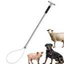 Dog Catcher Pole Animal Control Pole Stainless Steel Pig Holder Catcher Cat Catcher Pole Heavy Duty Catch Pole for Animals Cats Hogs Pigs and Small/Medium Dogs, Rod Length 30 inches