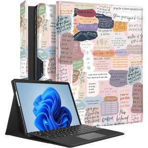 Wazzasoft for Microsoft Surface Pro 9 Case 13 Inch 2022 for Women Girls Cute Folio Cover Girly Unique Fashion Protection Compatible with Type Cover Keyboard for Windows Surface Pro 9 Case 13" Tablet