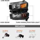 Halogen Headlight Compatible With 2019-2021 Chevy Silverado 1500 Left Driver Side