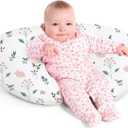 Little Grape Land Nursing Pillow for Infants, Breastfeeding Pillows, Baby Support Pillow for Nursing, Bottle Feeding, Tummy Time with Machine Washable Cover & Breathable Filling, Little Bunny (Original Model)