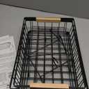 2 Tier Fruit Basket for Kitchen Counter, Large Fruit Holder with 2 Banana Hooks, Detachable Metal Fruit Stand with Wooden Handle, Kitchen Storage Cart,Vegetable Basket, Snack Rack