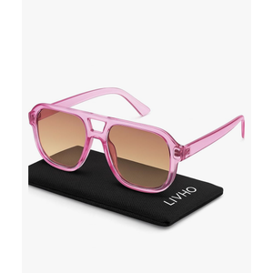 livho Trendy Polarized Square Aviator Sunglasses Women Men Square Eyewear Frame, Retro Sun Glasses for Women Men 2025 Shades