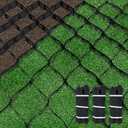 Gravel Grid 3" Thick Geo Ground Grid, 36x4 FT Geo Cell Gravel Retainer 1885 LBS Per Sq ft, Foldable Permeable Stabilization System with Connection Buckles for Driveway Walkway Landscaping and Slopes (Black)