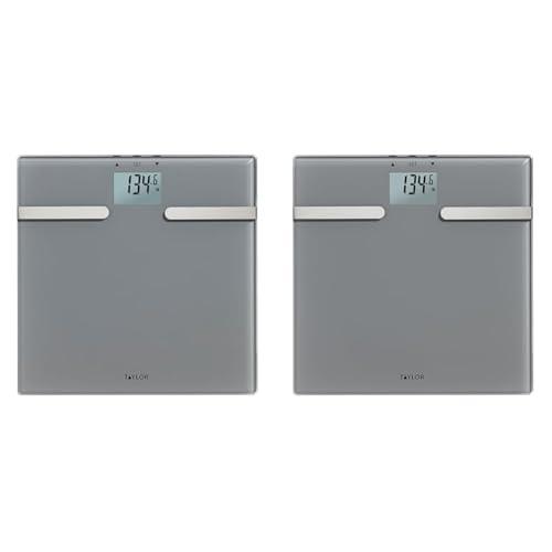 Taylor BIA Digital Bathroom Scale, Charcoal Grey, (5282622) (Pack of 1)
