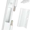 Double Bolt Lock for Sliding Glass Doors - Newly Patented - Advanced Technology to Keep Your Family Safe and Secure - High Security Lock - Virtually Burglar Proof (White)