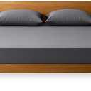 Grounding Sheet, Fitted King Size, Organic Cotton and Conductive Silver, Earth Connected Sheets for Improved Sleep, Pain Relief, Wellness. 78"x 80"x15", Gray Sheets with 15 Ft Grounding Cord