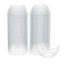 R-Kay 6 Oz Clear Plastic Small Bowls - 50 Pack Disposable Heavy Duty Dessert Bowls With Ice Cream and Salsa (6 OZ, 50 Count)