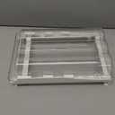 IVAILEX Egg Holder for Refrigerator, Fridge Egg Storage Tray, Clear Plastic Egg Drawer for Refrigerator, Space Saver Egg Storage Container & Organizer 11.8"L x 8"W x 2.5"H