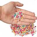 2 x AmlkHxuan 1000pcs Round Letter Beads Colorful Gold Acrylic Alphabet 4x7mm for Bracelets Necklace Jewelry Making Supplies (Gold Colored)